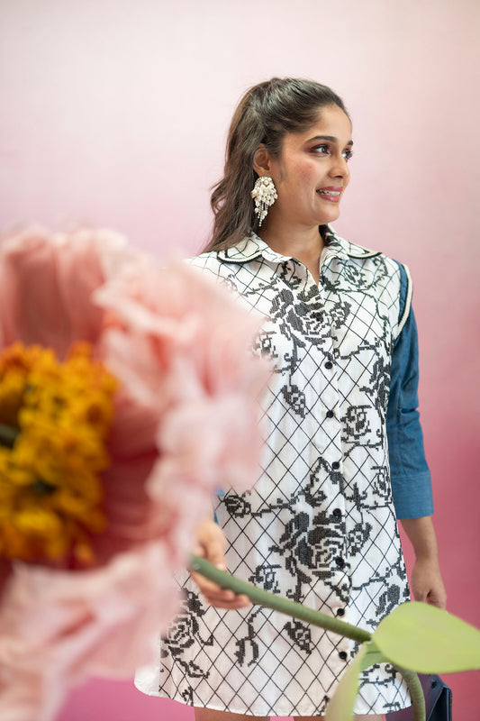Embroidered Shirtdress