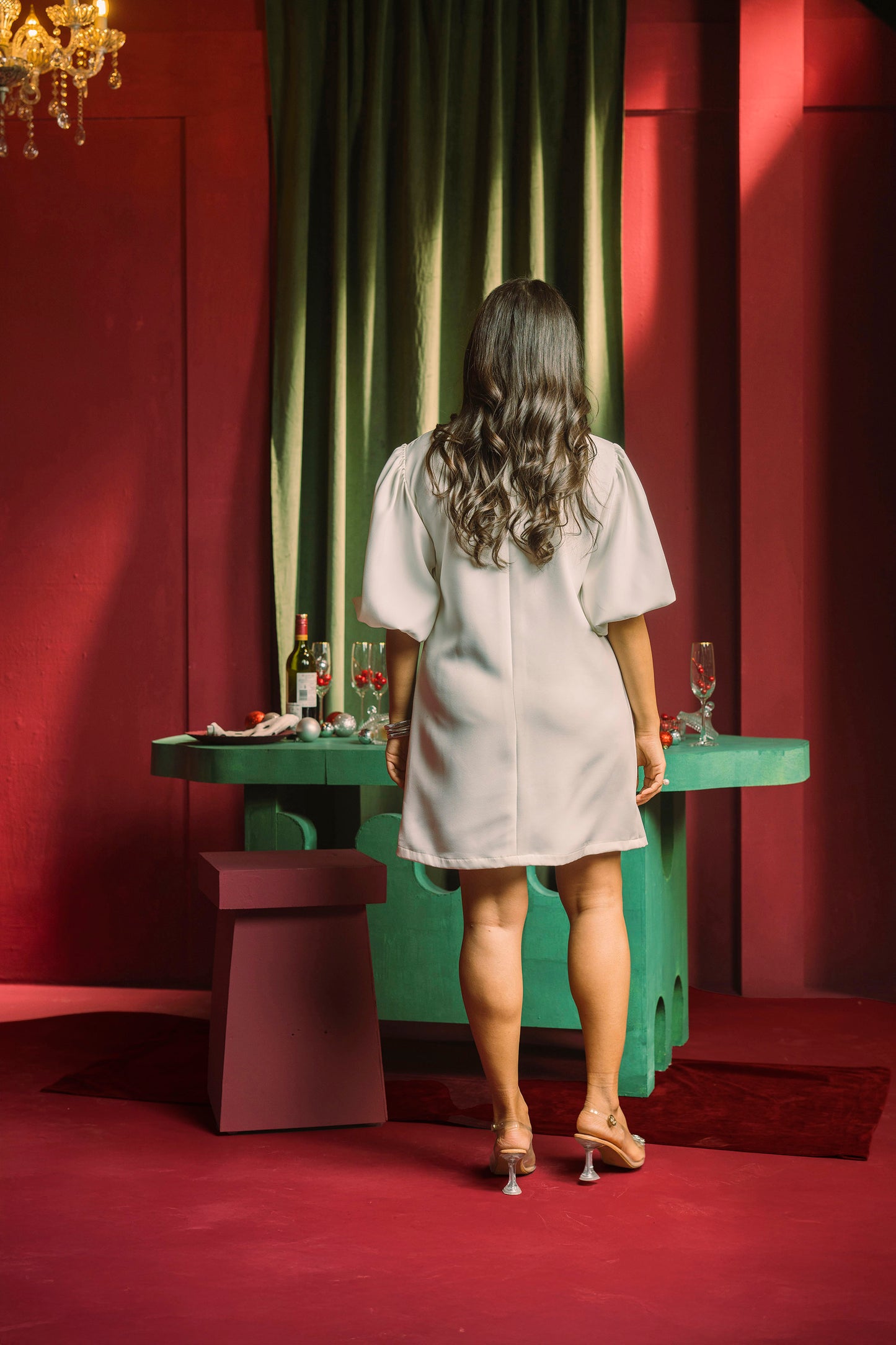 Luna Shift Dress White