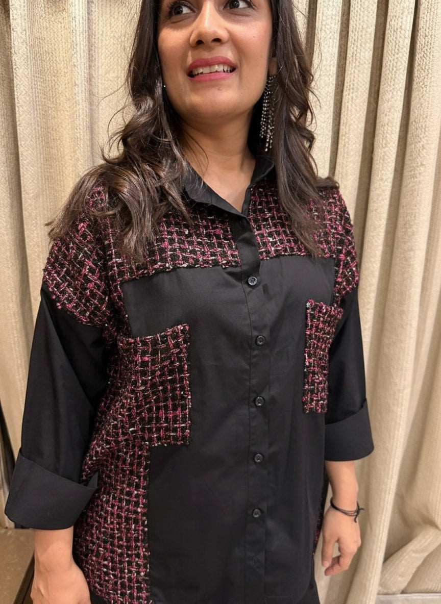 Pink Tweed Co-ord Set